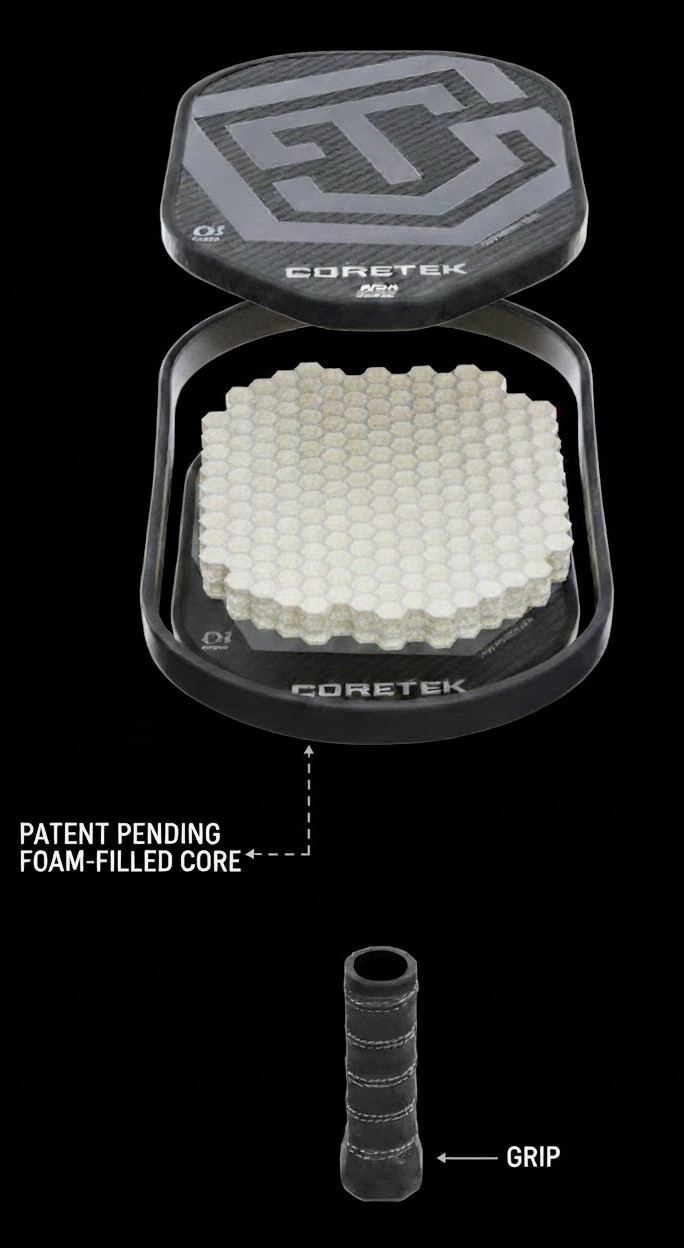 Thumbnail - CoreTek Alpha Paddle - Exploded Core View